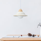 CharmCeram Retro Design Keramik Pendelleuchte | Weiß | Stilvolle Beleuchtung | Vintage Hut-Form | Perfekt für Küche & Esszimmer