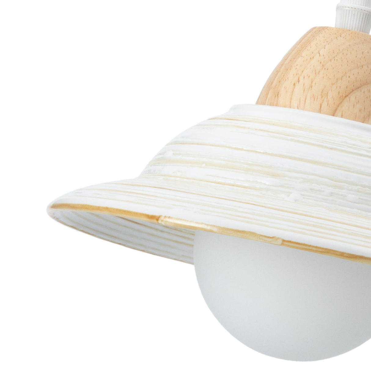 CharmCeram Retro Design Keramik Pendelleuchte | Weiß | Stilvolle Beleuchtung | Vintage Hut-Form | Perfekt für Küche & Esszimmer