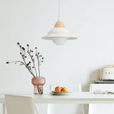 CharmCeram Retro Design Keramik Pendelleuchte | Weiß | Stilvolle Beleuchtung | Vintage Hut-Form | Perfekt für Küche & Esszimmer
