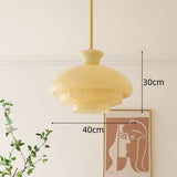 GlacioLux Bauhaus Stil Pendelleuchte | Cremegelbes Glas | Vintage Design | Deckenleuchte für Wohnzimmer & Esszimmer | Stilvolle Beleuchtung für Zuhause