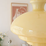 GlacioLux Bauhaus Stil Pendelleuchte | Cremegelbes Glas | Vintage Design | Deckenleuchte für Wohnzimmer & Esszimmer | Stilvolle Beleuchtung für Zuhause