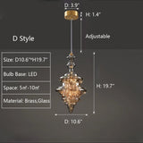 StarLuxe Moderne Graue Glas-Sternenhimmel Pendelleuchte | Dimmbar | Elegante Beleuchtung für Wohn- und Esszimmer