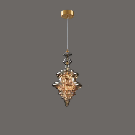 StarLuxe Moderne Graue Glas-Sternenhimmel Pendelleuchte | Dimmbar | Elegante Beleuchtung für Wohn- und Esszimmer