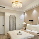 VeraLuxe Decorative Glass Round Chandelier | Elegante Deckenleuchte | Luxus Kronleuchter | Deko für Zuhause