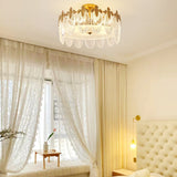 VeraLuxe Decorative Glass Round Chandelier | Elegante Deckenleuchte | Luxus Kronleuchter | Deko für Zuhause