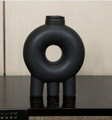 FloraLoop Donut-Blumenvase | Modernes Design | Minimalistische Keramikvase | Deko für Zuhause