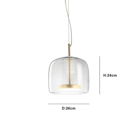 LuminVivo Hotel Glas Pendelleuchte | Modernes Design | Dimmbares LED-Licht