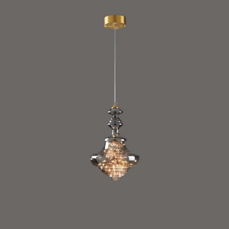 StarLuxe Moderne Graue Glas-Sternenhimmel Pendelleuchte | Dimmbar | Elegante Beleuchtung für Wohn- und Esszimmer