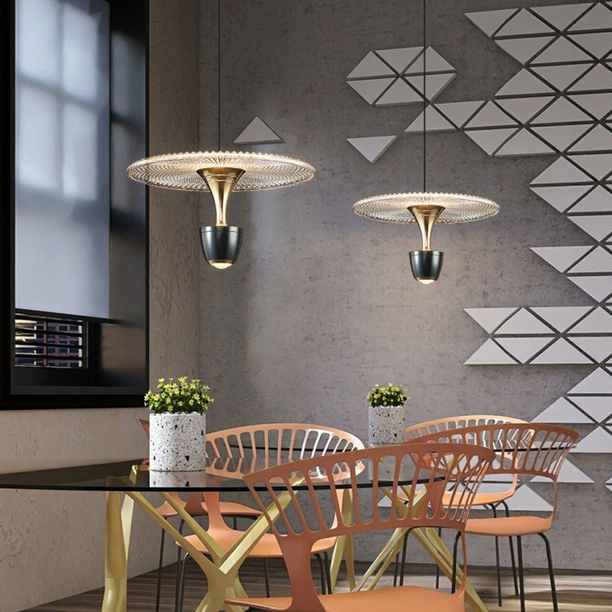 LunaDisk Moderne LED Pendelleuchte | Elegantes Scheibendesign | Dimmbar & Energieeffizient