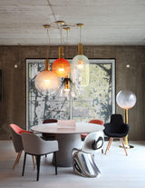 LustraBelle Elegante Pendelleuchte | Design-Kollektion | Rauchglas & Gold | Dimmbar | Moderne Beleuchtung für Zuhause