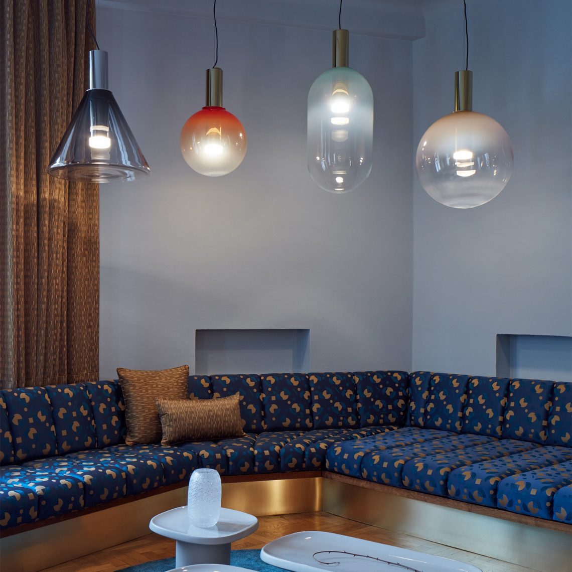 LustraBelle Elegante Pendelleuchte | Design-Kollektion | Rauchglas & Gold | Dimmbar | Moderne Beleuchtung für Zuhause