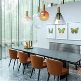 LustraBelle Elegante Pendelleuchte | Design-Kollektion | Rauchglas & Gold | Dimmbar | Moderne Beleuchtung für Zuhause