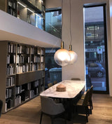 LustraBelle Elegante Pendelleuchte | Design-Kollektion | Rauchglas & Gold | Dimmbar | Moderne Beleuchtung für Zuhause