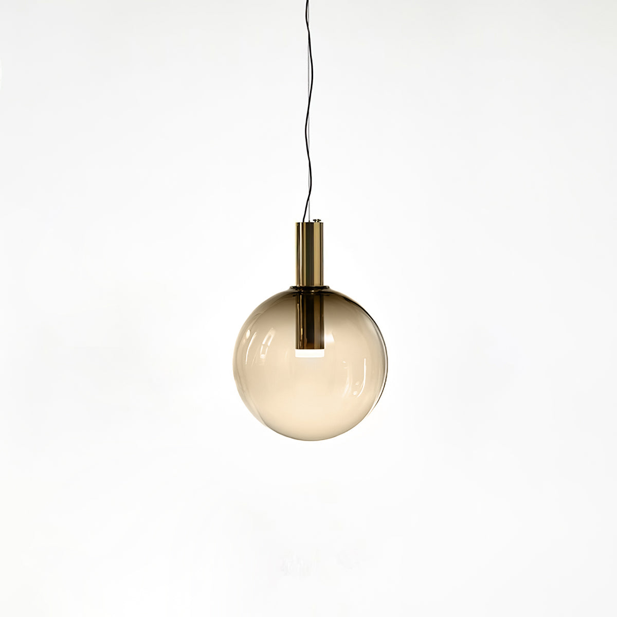 LustraBelle Elegante Pendelleuchte | Design-Kollektion | Rauchglas & Gold | Dimmbar | Moderne Beleuchtung für Zuhause