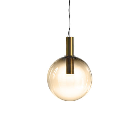 LustraBelle Elegante Pendelleuchte | Design-Kollektion | Rauchglas & Gold | Dimmbar | Moderne Beleuchtung für Zuhause