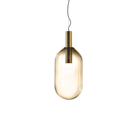 LustraBelle Elegante Pendelleuchte | Design-Kollektion | Rauchglas & Gold | Dimmbar | Moderne Beleuchtung für Zuhause