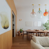 LustraBelle Elegante Pendelleuchte | Design-Kollektion | Rauchglas & Gold | Dimmbar | Moderne Beleuchtung für Zuhause