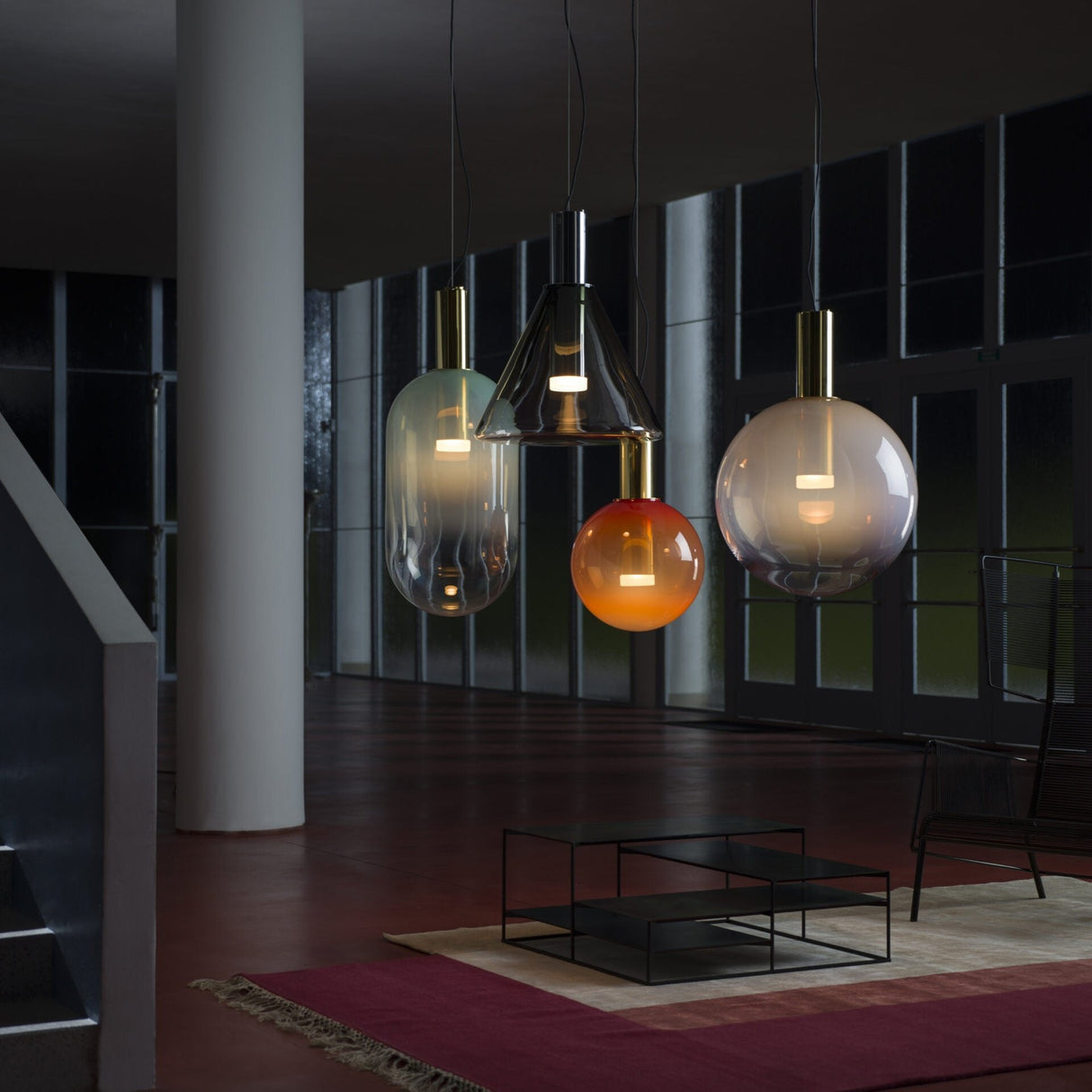 LustraBelle Elegante Pendelleuchte | Design-Kollektion | Rauchglas & Gold | Dimmbar | Moderne Beleuchtung für Zuhause