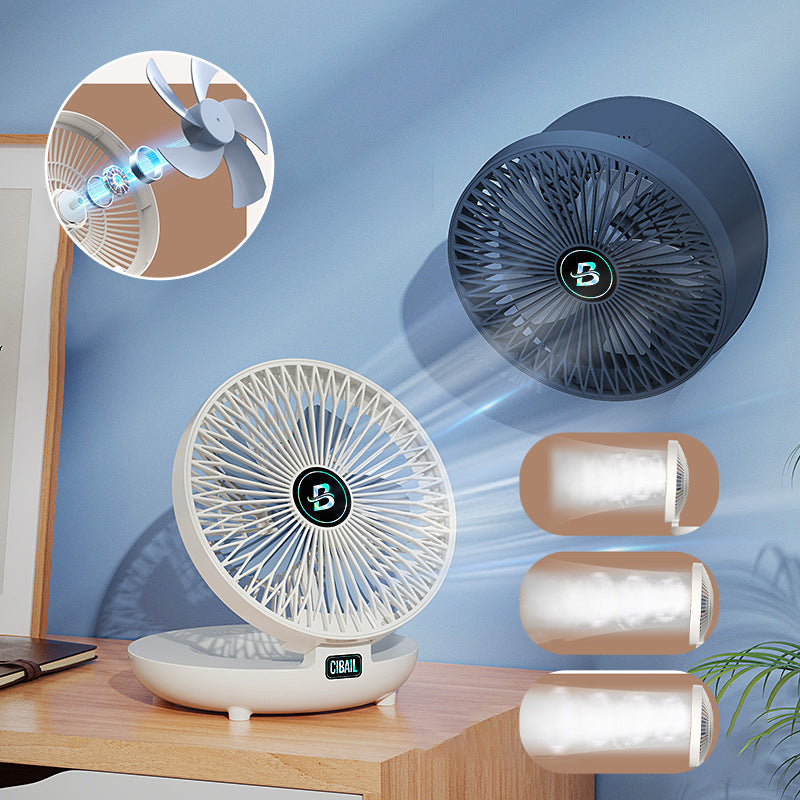 BreezeMate Mini-USB Ventilator | Tragbar & Wiederaufladbar | Verstellbar | Wand- & Desktopnutzung