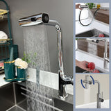 FlowTurn Drehbare Wasserfall-Küchenarmatur | Multifunktionaler Küchenhahn | 360° Schwenkfunktion | Modernes Design