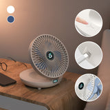BreezeMate Mini-USB Ventilator | Tragbar & Wiederaufladbar | Verstellbar | Wand- & Desktopnutzung