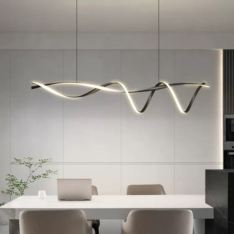 Luxura Moderne Schwarze LED Kronleuchter | Kreatives Design | Dimmbar | Elegante Beleuchtung für Wohnzimmer & Esszimmer