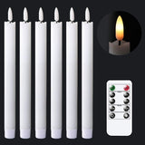FlareFlick Flammenlose Stabkerzen | LED Flackerlicht | Mit Fernbedienung | Elegante Dekoration für Zuhause