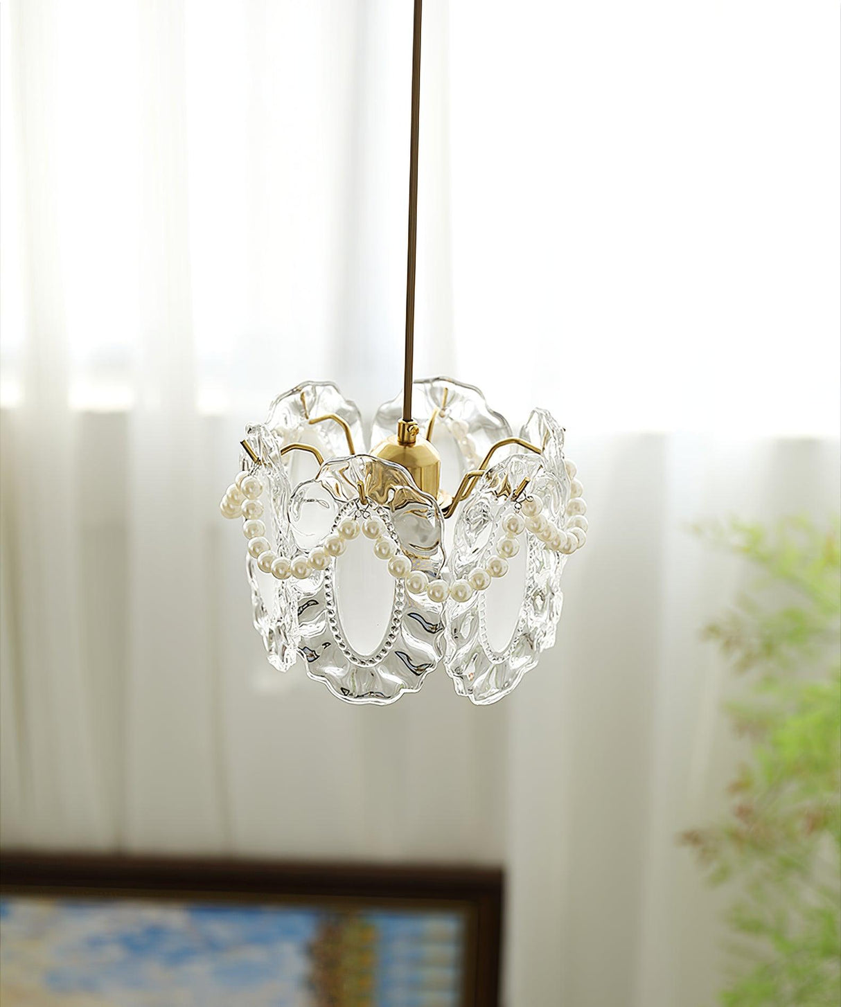 LumiPetal Glas Pendelleuchte | Florales Design | Elegante Beleuchtung | Deko für Zuhause