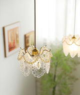 LumiPetal Glas Pendelleuchte | Florales Design | Elegante Beleuchtung | Deko für Zuhause