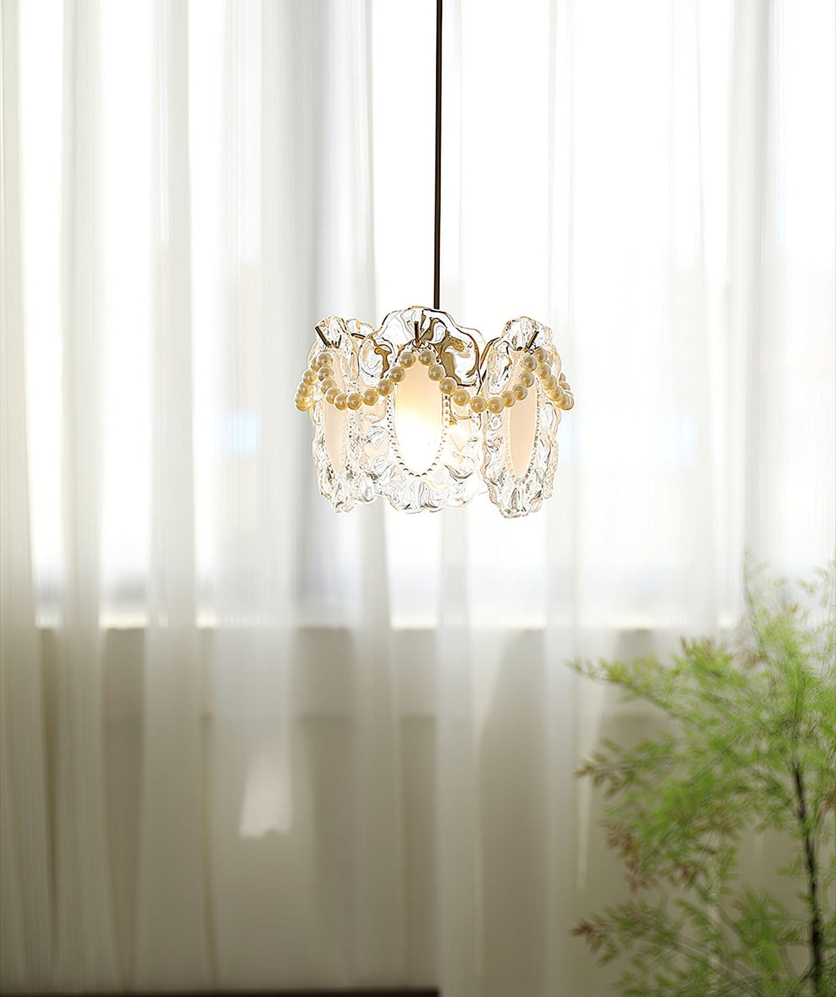 LumiPetal Glas Pendelleuchte | Florales Design | Elegante Beleuchtung | Deko für Zuhause