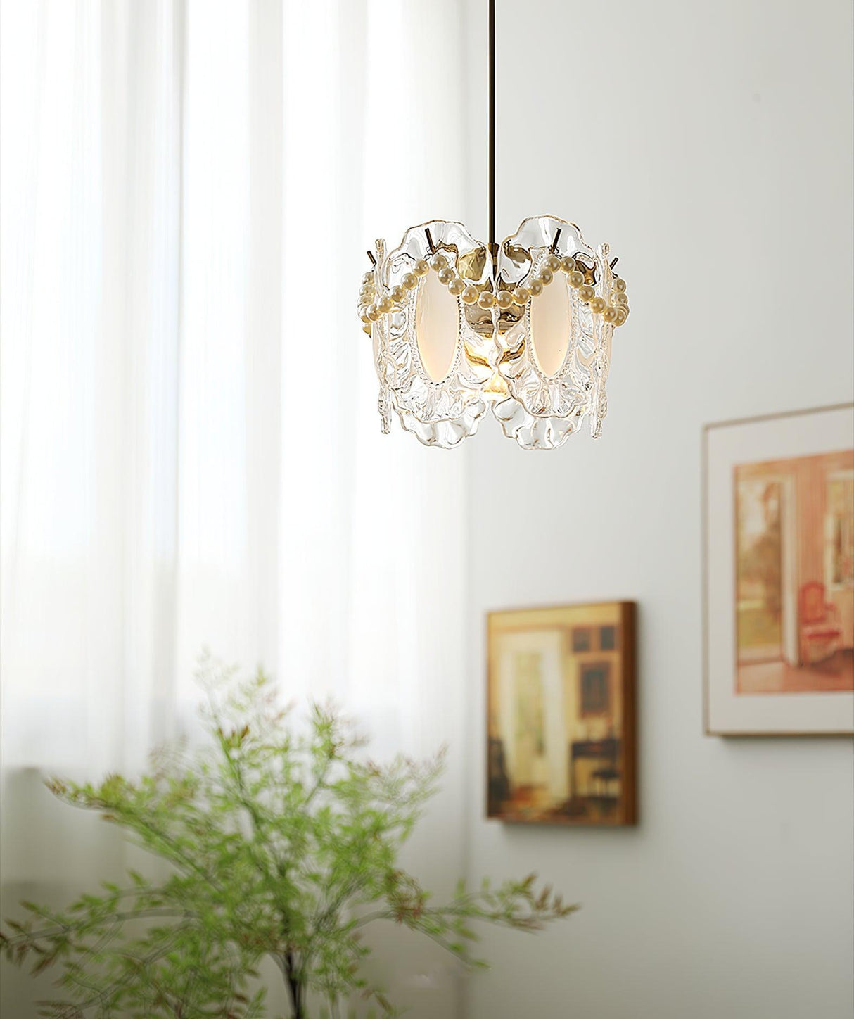 LumiPetal Glas Pendelleuchte | Florales Design | Elegante Beleuchtung | Deko für Zuhause