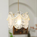 LumiPetal Glas Pendelleuchte | Florales Design | Elegante Beleuchtung | Deko für Zuhause
