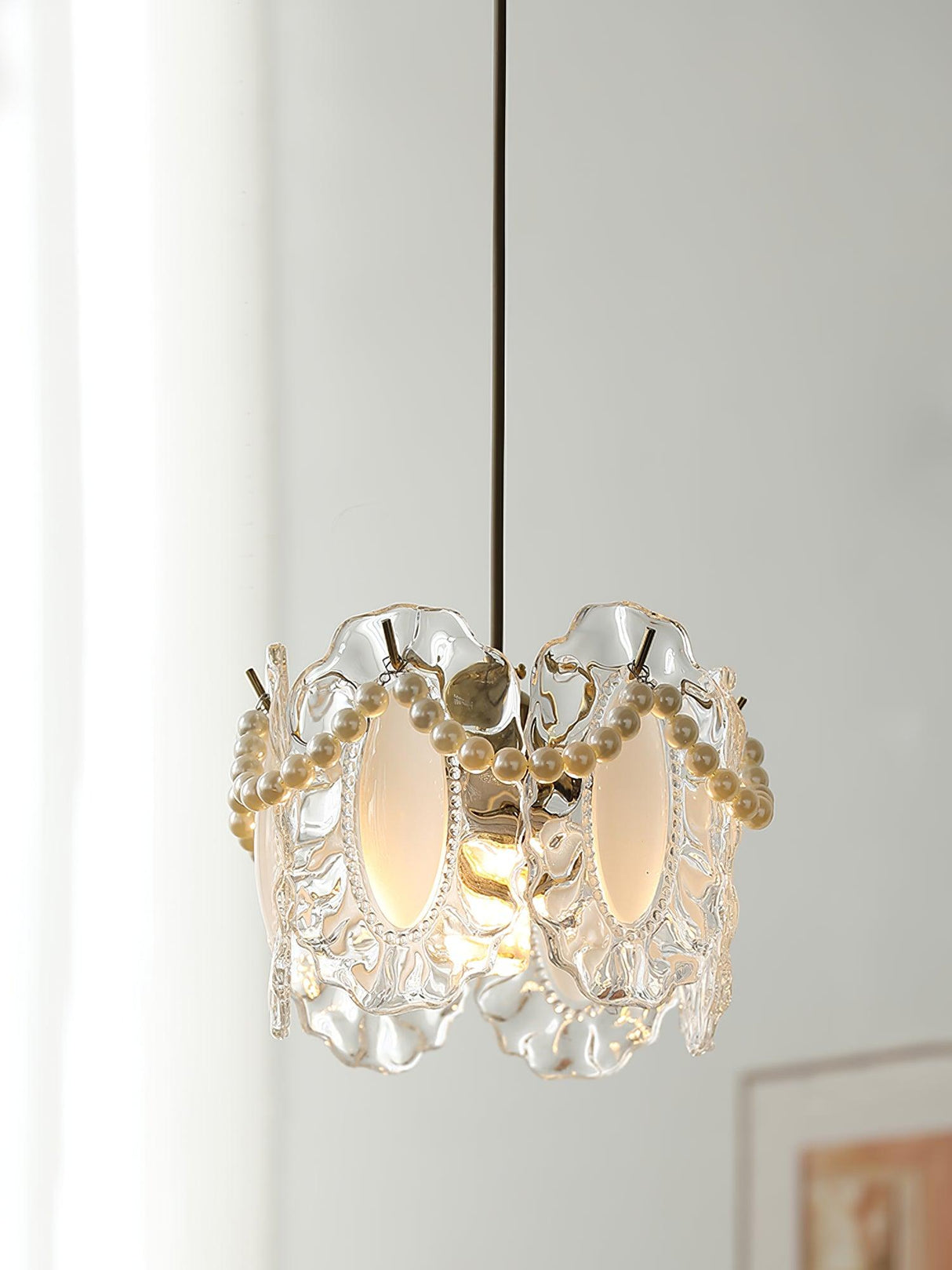 LumiPetal Glas Pendelleuchte | Florales Design | Elegante Beleuchtung | Deko für Zuhause