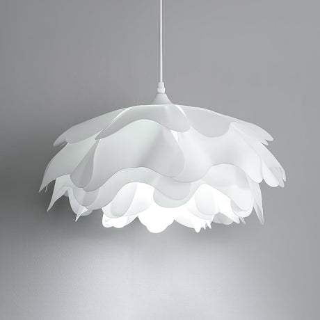 FloraLume Pendelleuchte in Blumenform | Weiße Hängelampe | Elegantes Design | LED-kompatibel