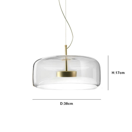 LuminVivo Hotel Glas Pendelleuchte | Modernes Design | Dimmbares LED-Licht