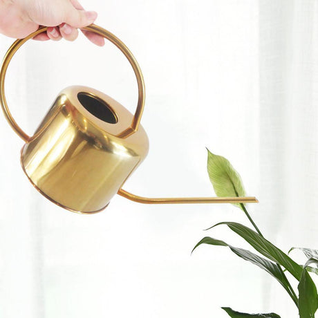 Florivis Klassische Messing-Gießkanne | Vintage-Design | Praktisch & dekorativ für Haus und Garten