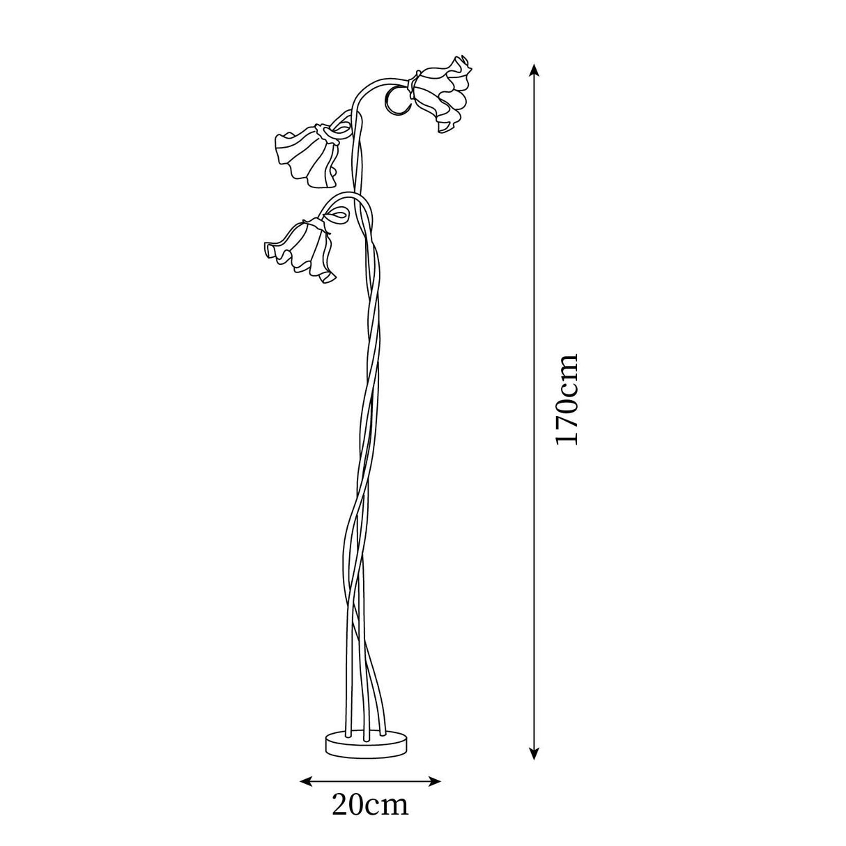 FloraGlow Calla Blumen Stehleuchte | Elegantes Design | LED Beleuchtung | Dekorative Innenleuchte