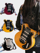 GuitarHero Vintage Retro Gitarren-Crossbody-Tasche | Rockiger Look | Modische Umhängetasche