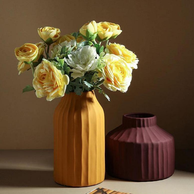 Isabellia Strukturierte Keramik-Töpfe | Modernes Design | Dekoration für Pflanzen & Blumen | In verschiedenen Farben