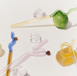 GlassLuxe Twist Glasstrohhalm Set | Bunte Trinkhalme | Nachhaltig & Wiederverwendbar | Für Cocktails & Smoothies