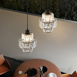 Lustrella Runde Abgestufte Kristall-Deckenleuchte aus Glas | Modernes Design | Elegante Beleuchtung | Dimmbar
