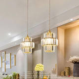Lustrella Runde Abgestufte Kristall-Deckenleuchte aus Glas | Modernes Design | Elegante Beleuchtung | Dimmbar