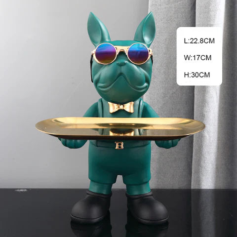 FrenchPaw™ Französische Bulldogge Statue | Moderne Dekofigur für Zuhause & Büro | Stilvolle Tierstatue