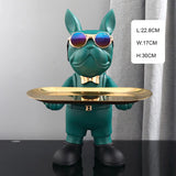 FrenchPaw™ Französische Bulldogge Statue | Moderne Dekofigur für Zuhause & Büro | Stilvolle Tierstatue