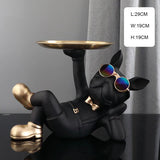 FrenchPaw™ Französische Bulldogge Statue | Moderne Dekofigur für Zuhause & Büro | Stilvolle Tierstatue