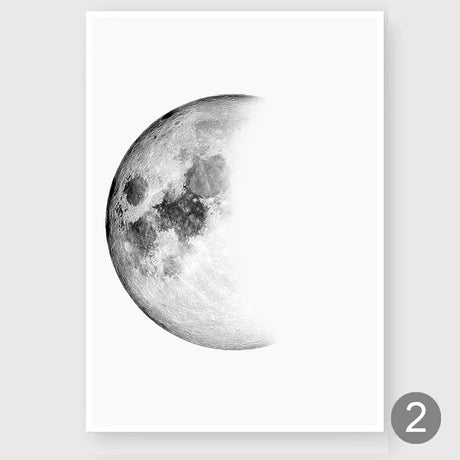 LunaNova Wandbild | Mondphasen Leinwand | Stilvolle Wanddekoration | Astronomisches Kunstwerk