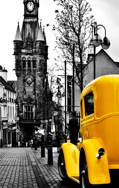 EuroVista Vintage Stadtbild Wandkunst | Europäische Stadtansichten | Klassische Deko | Leinwanddruck