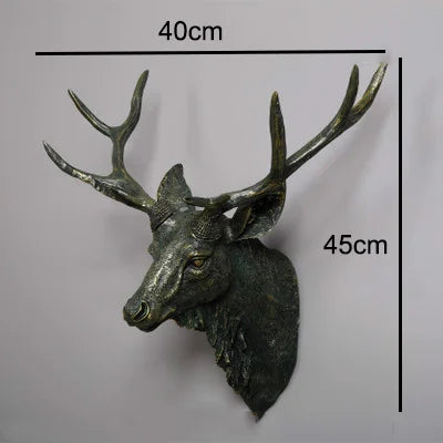 DeerCraft Harz Hirschkopf Wanddekoration | Faux Taxidermie | Bauernhaus-Deko | Tierkopf für die Wand
