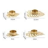 LeafGlow Monstera Blatt Teelichthalter aus Eisen | Elegante Kerzenhalter Deko | 4er Set für Zuhause & Garten