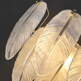 LumePlume Luxuriöse Pendelleuchte mit Glasfedern | Elegantes Design | Hochwertige Beleuchtung für Zuhause